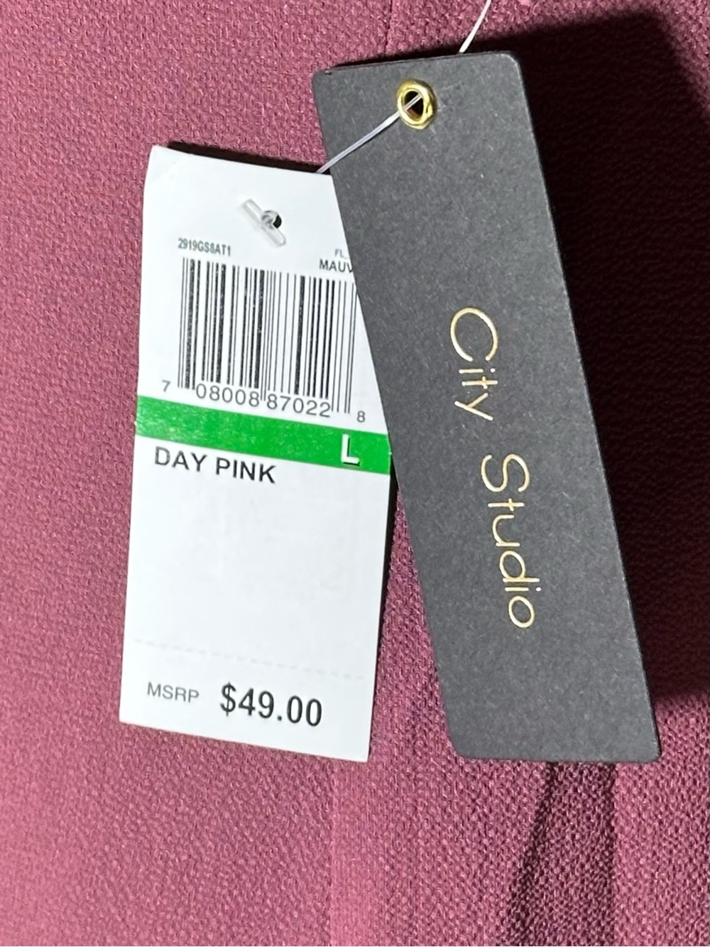 City Studio Dusty Rose Button-Front Midi Dress - Picture 5 of 6